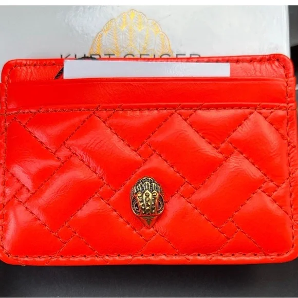 Kurt Geiger Leather Quilted Card Holder - Picture 2 of 4